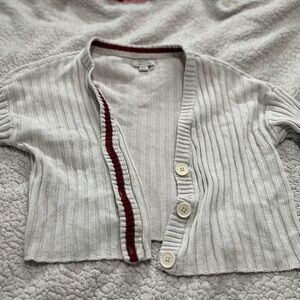 Women's White Cardigan Sweater